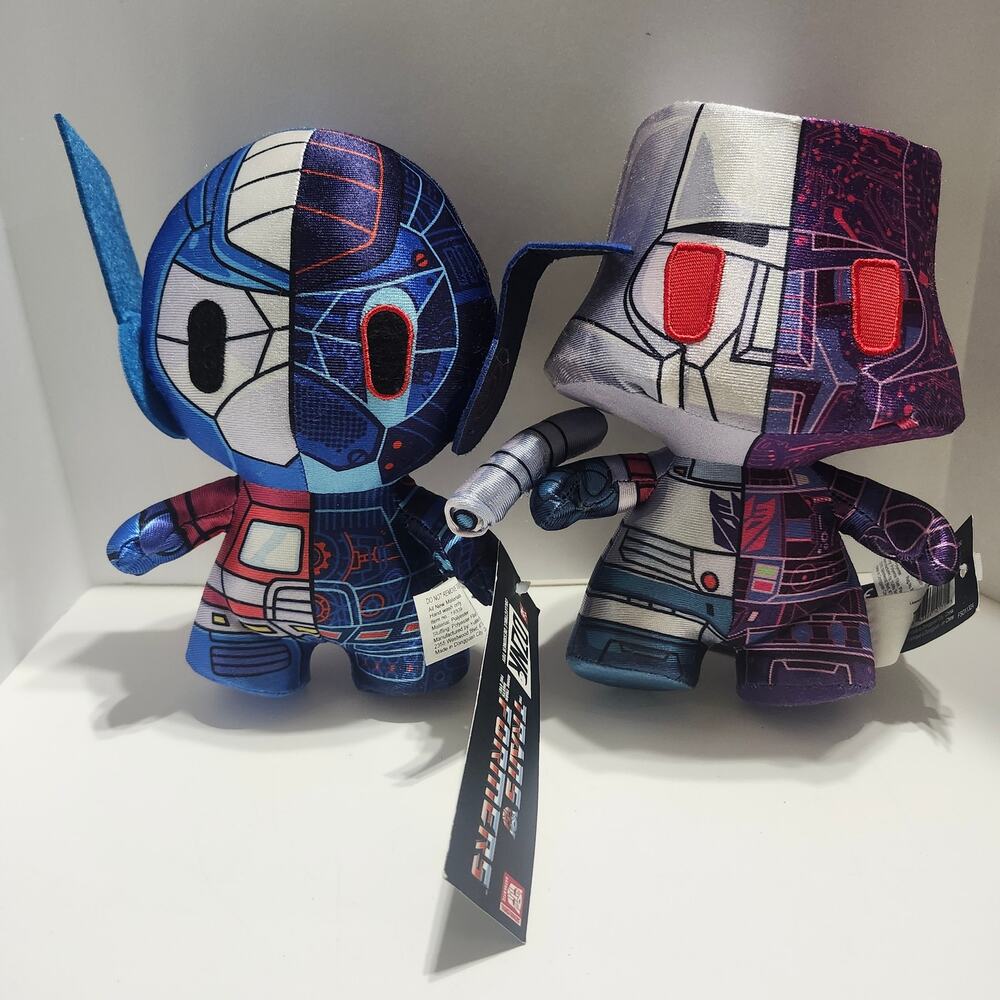 Transformers DZNR Plush Optimus Prime & Megatron Designer Toy Set NWT YuMe